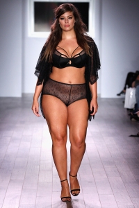 NEW YORK, NY - SEPTEMBER 15: Ashley Graham walks the runway as Addition Elle presents Fall/Holiday 2015 RTW and Ashley Graham Lingerie Collection At KIA STYLE360 on September 15, 2015 in New York City. (Photo by Thomas Concordia/WireImage for STYLE360)